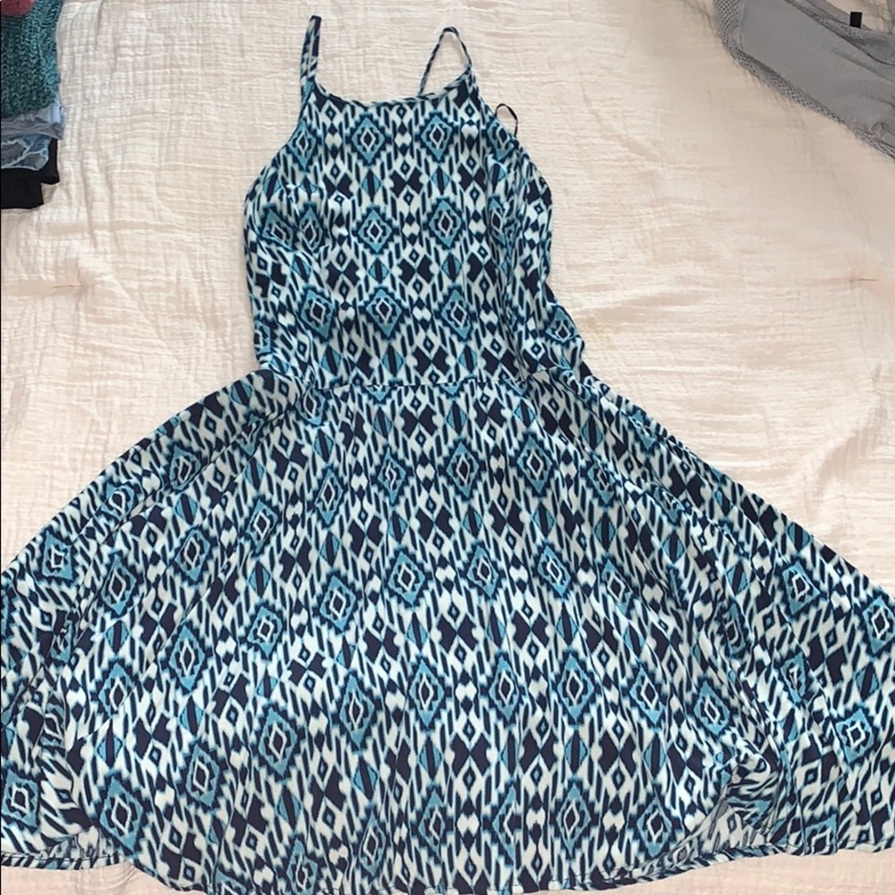 blue ikat print dress aeropostale